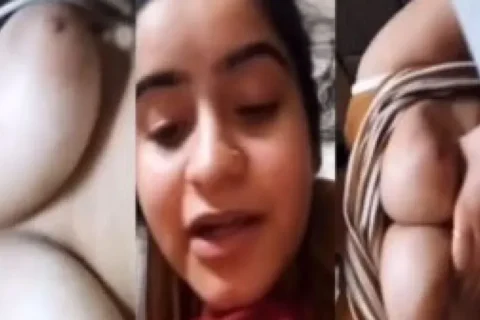 Punjabi girl showing her cute big boobiies on VC