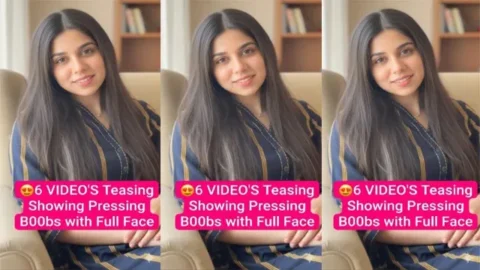 Innocent Looking GF Latest Most Exclusive Viral Teasing Showing Pressing Boobs with Full Face