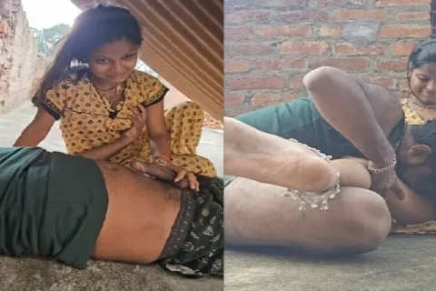 Horny Village Couple Sex On Rooftop With Oral Sex