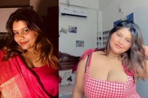 Chubby baddie getting backshot, applying Choco on boobs and licking them