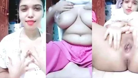 Horny Desi Girlfriend Exposes Huge Boobs and Fingers Her Wet Pussy on Cam