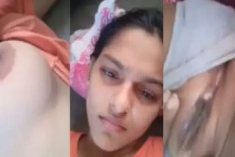 Cute Indian college babe showing boobs and pussy