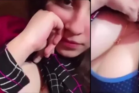 BEAUTIFUL SEXY HORNY GF TEASING SQUEEZING BIG BOOBS