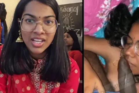 Tamil Dusky Girl Giving Hot Blowjob