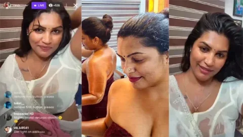 Mallu Makeup Artist Live with Reshma Boobs Show