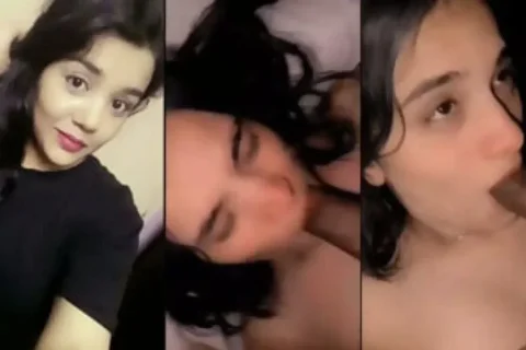 Extremely sexy indian girl giving blowjob to boyfriend in oyo clear hindi talking