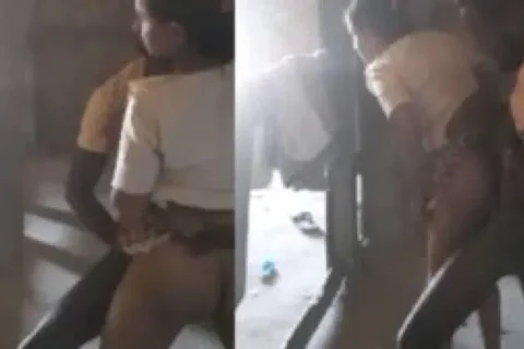 Village bhabhi sex in standing style with Devar