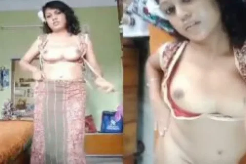 Sexy girl shows boobs and pussy