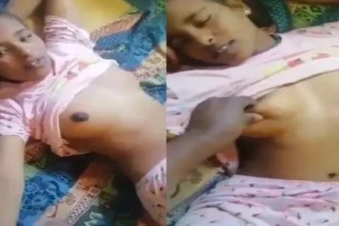 Sister Boob Press While Bro Got A Handjob