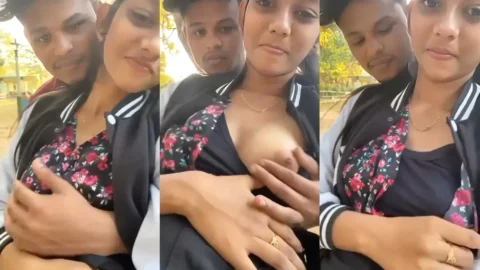 Viral Desi Girlfriend Boobs Groped in Public Park Leaked MMS
