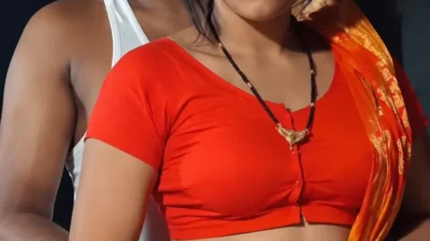 This Horny Wife in a Saree Gets Her Big Boobs Pressed and Fucked Hard from Behind by Her Husband