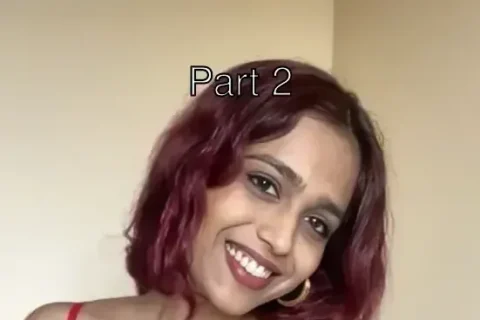 Psyflora aka Tara Kundale Nude in Red Lingerie with Ball Gag Nipple Clamps Part 2 Sex Video