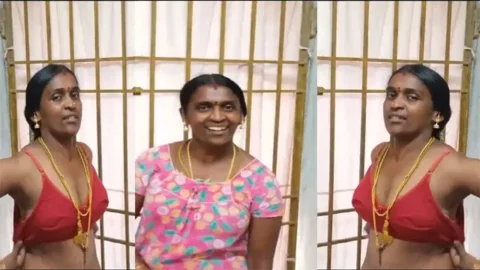 Tamil Aunty Dress Removing show Nighty