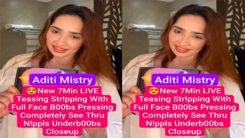 Aditi Mistry New 7Min App Exclusive Live Teasing Stripping Boobs Pressing