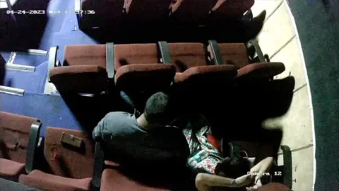 Couple in Theatre Giving Blowjob Boobs Sucking Liked Video