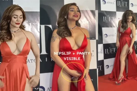 Actress Kangana Sharma Accidental Nipslip at Panty Showing