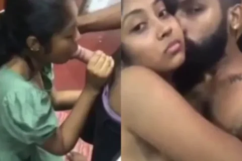 Beautiful Girlfriend Giving a Blowjob Kissing Fucking in Missionary