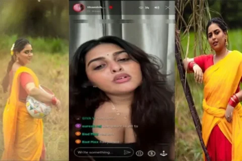 Tamil Insta Fam Tamizhvani Topless Boobs Play