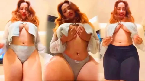 Aditi Mistry Nude Boobs Expose in Small Shirt Exclusive Live Part1