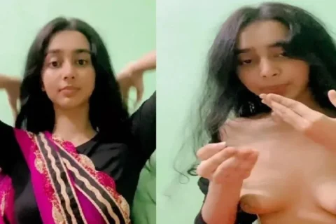 Cute Girl Removing Blouse Viral Small Boobs Show