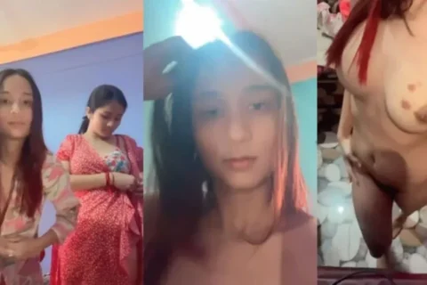 Cute Two girl showing their Lovebites on big Boobs and showing pussy
