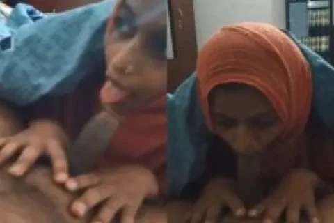 Bangladeshi maid giving awesome blowjob to owner