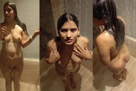 Desi Cute Bhabhi in Shower Sucking Cock