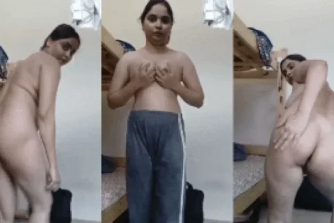 Slutty Indian Aunty s Strip Boob Spank Tease