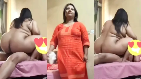 Chubby Desi Bhabhi's Massive Ass Twerks Naked in Doggy Style Leaked MMS