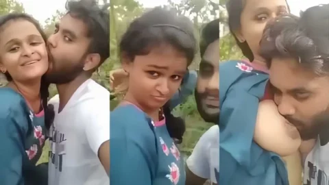 Desi Village Girlfriend's Massive Boobs Sucked in Jungle Leaked Sex