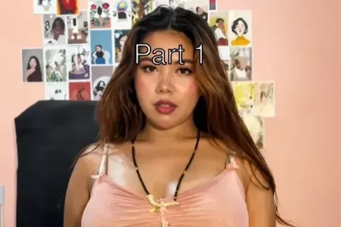 Hot Insta Influencer Dhunu Sonowal Nude Teasing with Juicy Boobs Pressing Banana Play Part 1