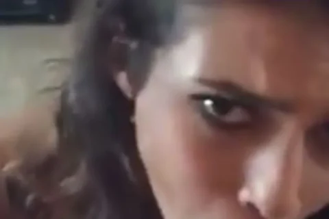 Hot airhostess girl licking