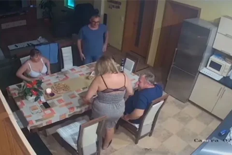 Mature Married Couples Playing Sex Card Games Caught on IP Camera