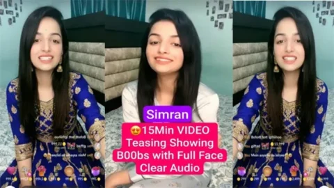 Simran Beautiful Instagram Influencer Premium Live Teasing Finally Showing Boobs Live Video