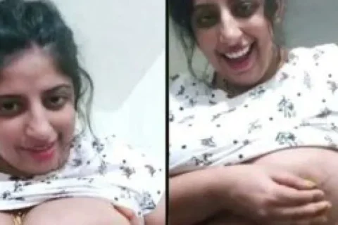 Beautiful milk tanker Bhabhi showing her big melons