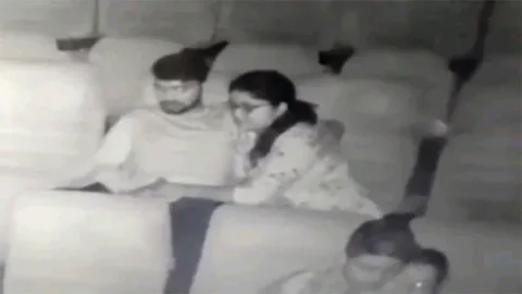 College Girls Blowjob in the theater
