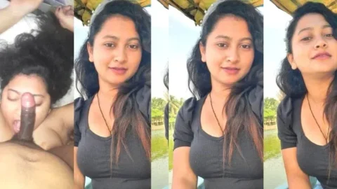 Desi Horny Wife Gives Sloppy Blowjob and Takes a Huge Cum Facial on Leaked Sex Tape
