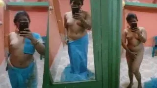 Desi Girl Secret Hot Saree Strip Tease Selfie Romance Sex Video