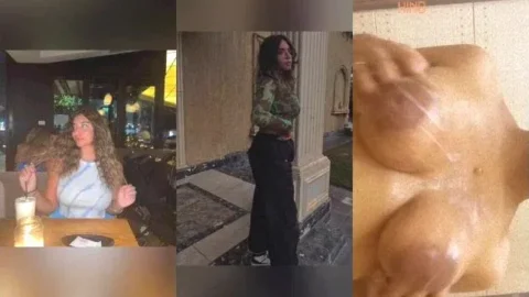 Leaked MMS of Horny Desi Girlfriend Squeezing Her Massive Natural Boobs