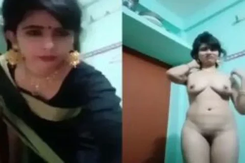 Tall bhabhi stripping saree to nude MMS