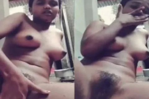 Cute Desi girl fingering and tasting pussy juice