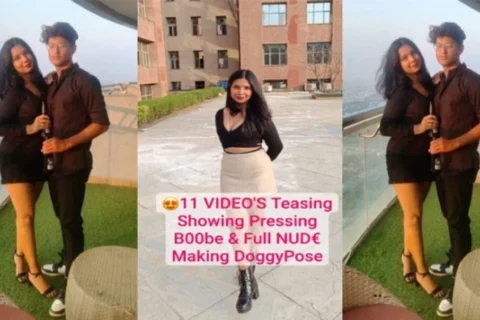 University queen viral teasing showing pressing boobs Sex Video XXX