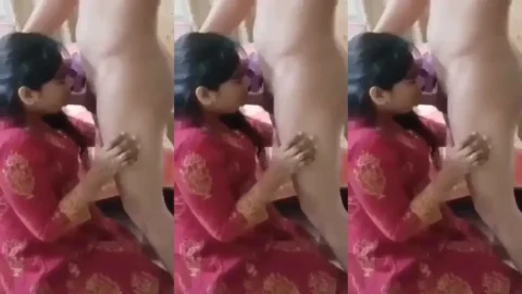 Desi Bhabi in Pink Dress Sucks Dick Like a Pro Leaked MMS