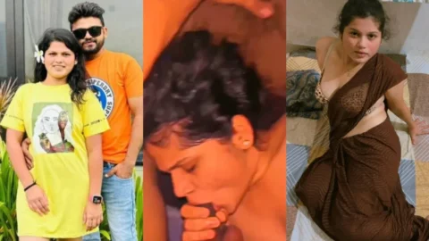 Desi Horny Wife Gives Sloppy Blowjob and Takes a Hard Doggy Fuck
