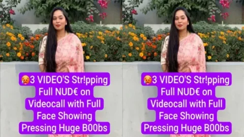 Horny Big Boobie Desi Girl 13Min Stripping Full Nude on Videocall with Full Face