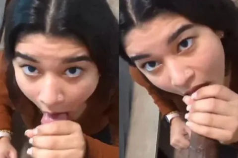 Cute Nepali Girfriend Giving Handjob Blowjob