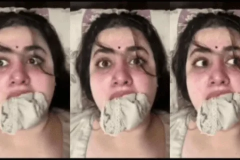 Crying Woman With Panties in Mouth Instagram Viral Video