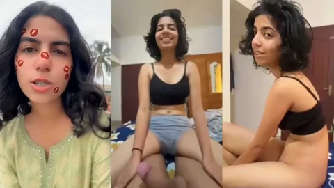 Leaked MMS of Slim Mallu Girlfriend Teasing Her Lover With Her Tight Body