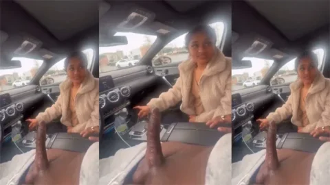 Indian Babe Giving Blowjob in A Parked Car
