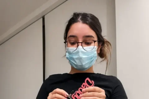 Jasmine678 Gets Her Nipples Hard with Pins and Rubbing Them Leaked Video Sex Video